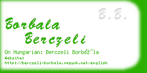 borbala berczeli business card